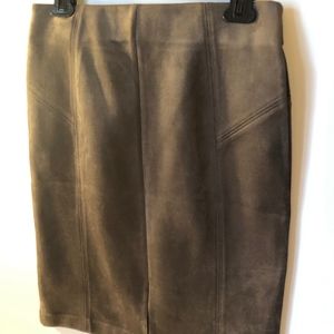 Light Brown Suede Skirt